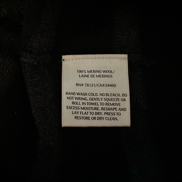 Eileen Fisher Grey & Black Striped Sweater - Picture 3 of 3